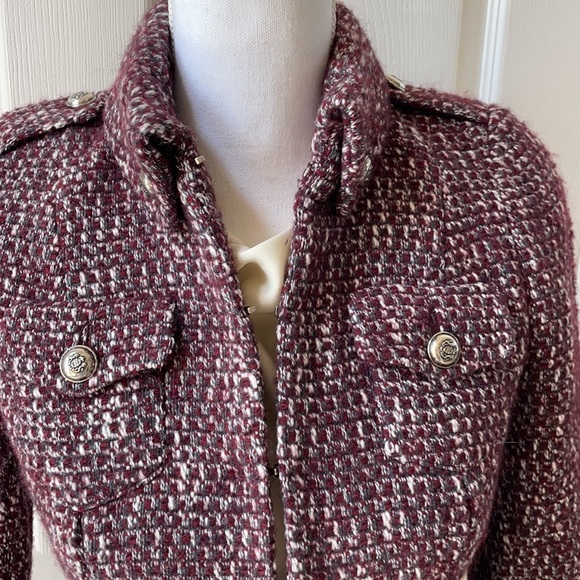 Sinequanone Burgundy Tweed Jacket NWOT - Picture 2 of 11